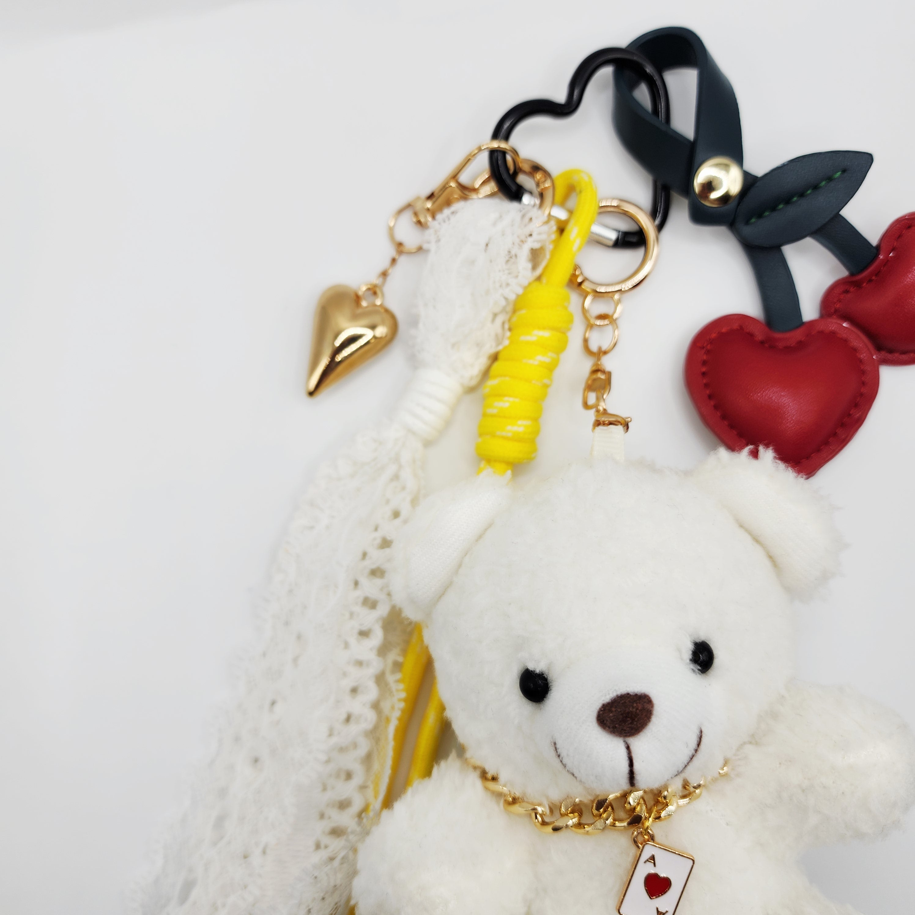 Sweetheart Shaggy Teddy & Cherry Charm Stack