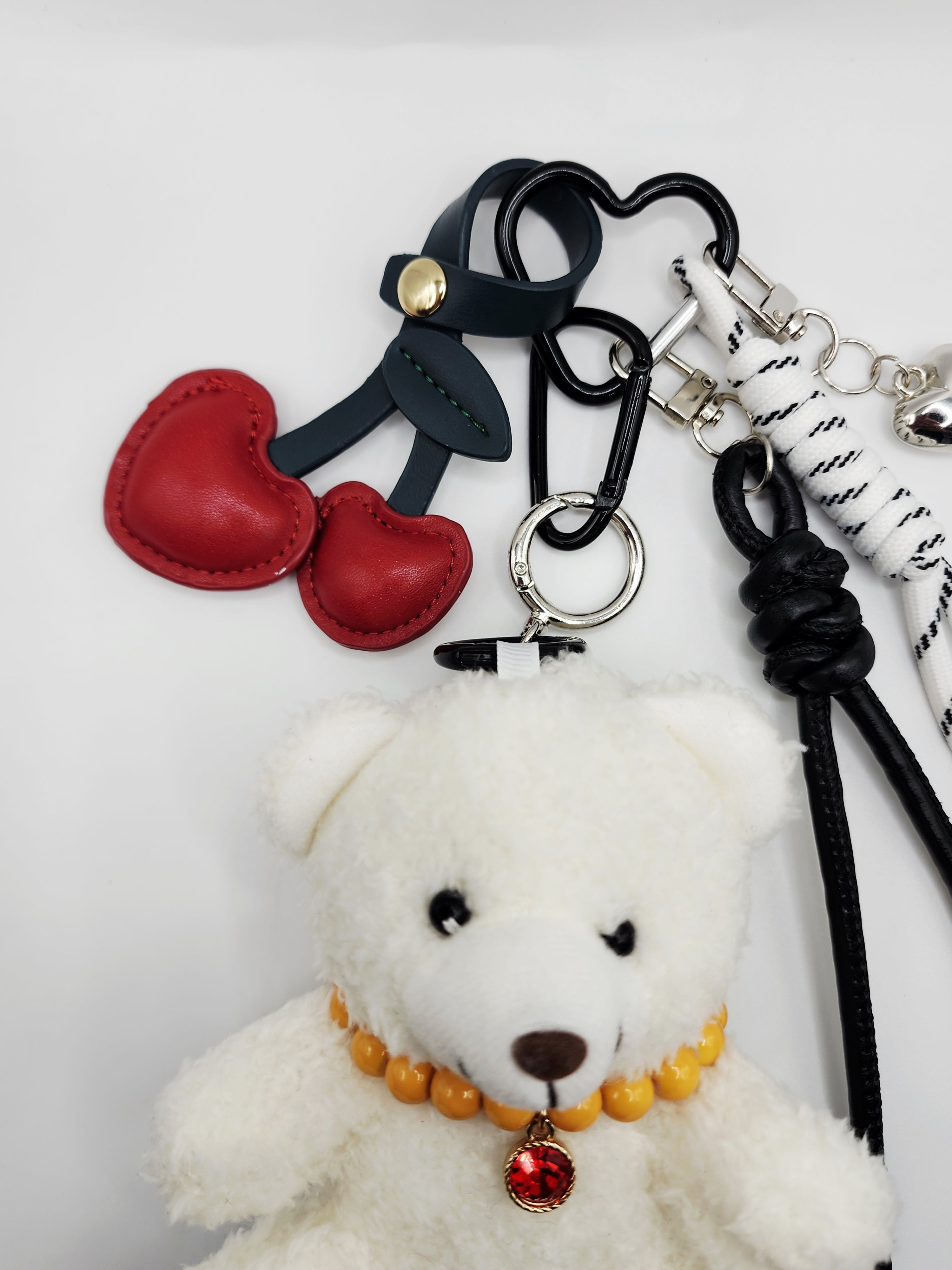 Cherry Pop Plushie Bag Charm Stack