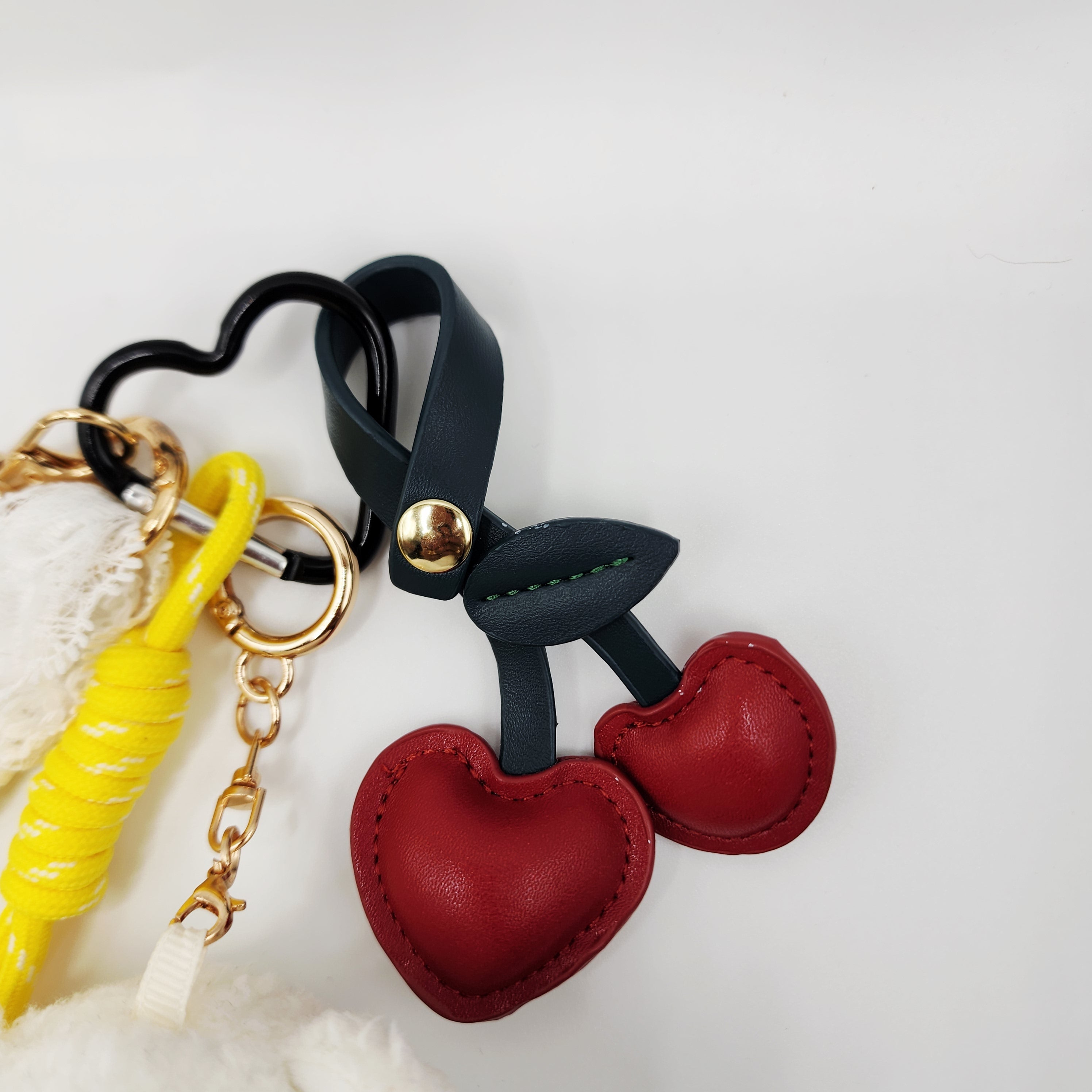 Sweetheart Shaggy Teddy & Cherry Charm Stack