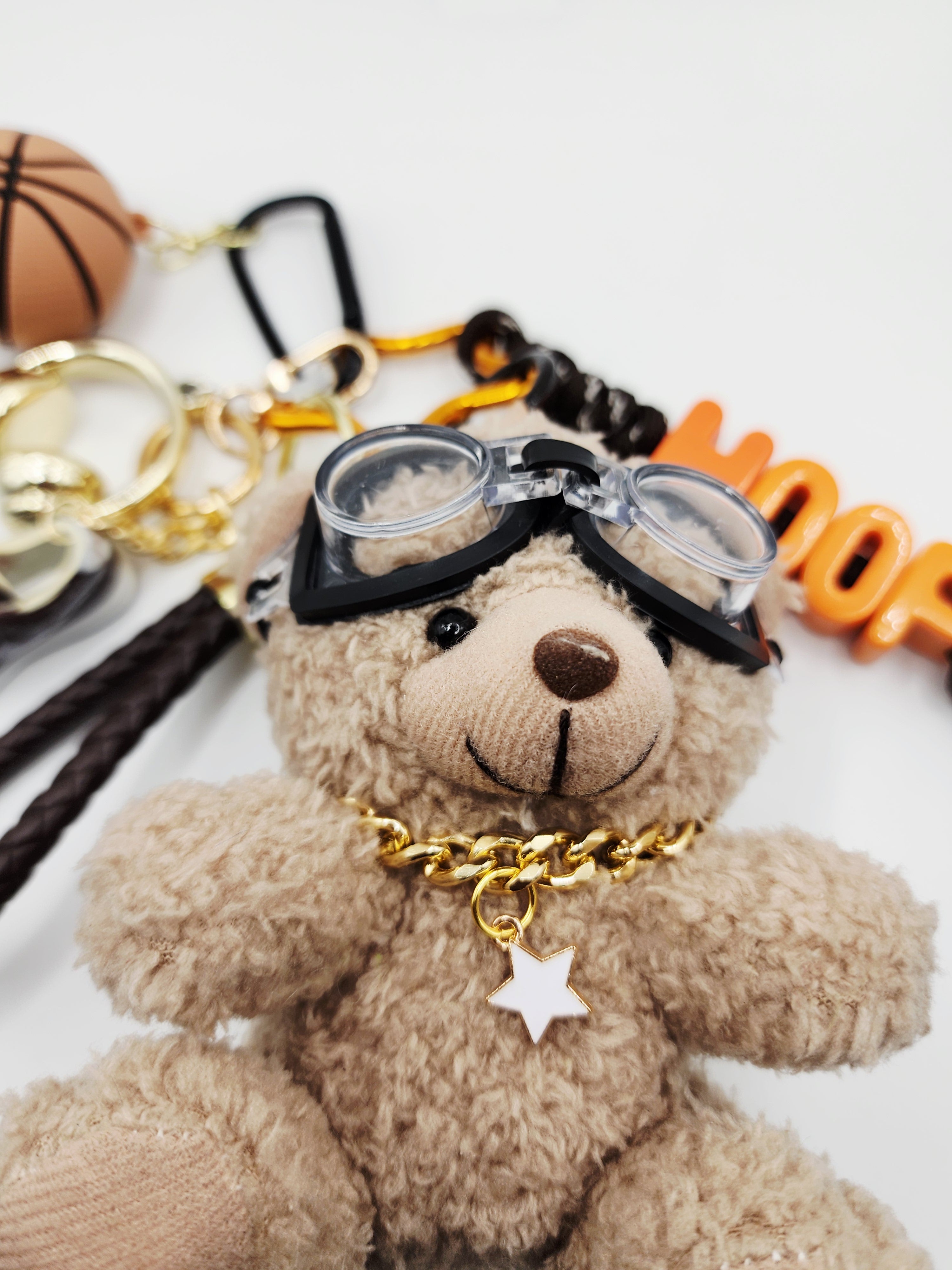 "Hoop Dreams" Aviator Bear Bag Charm Bundle