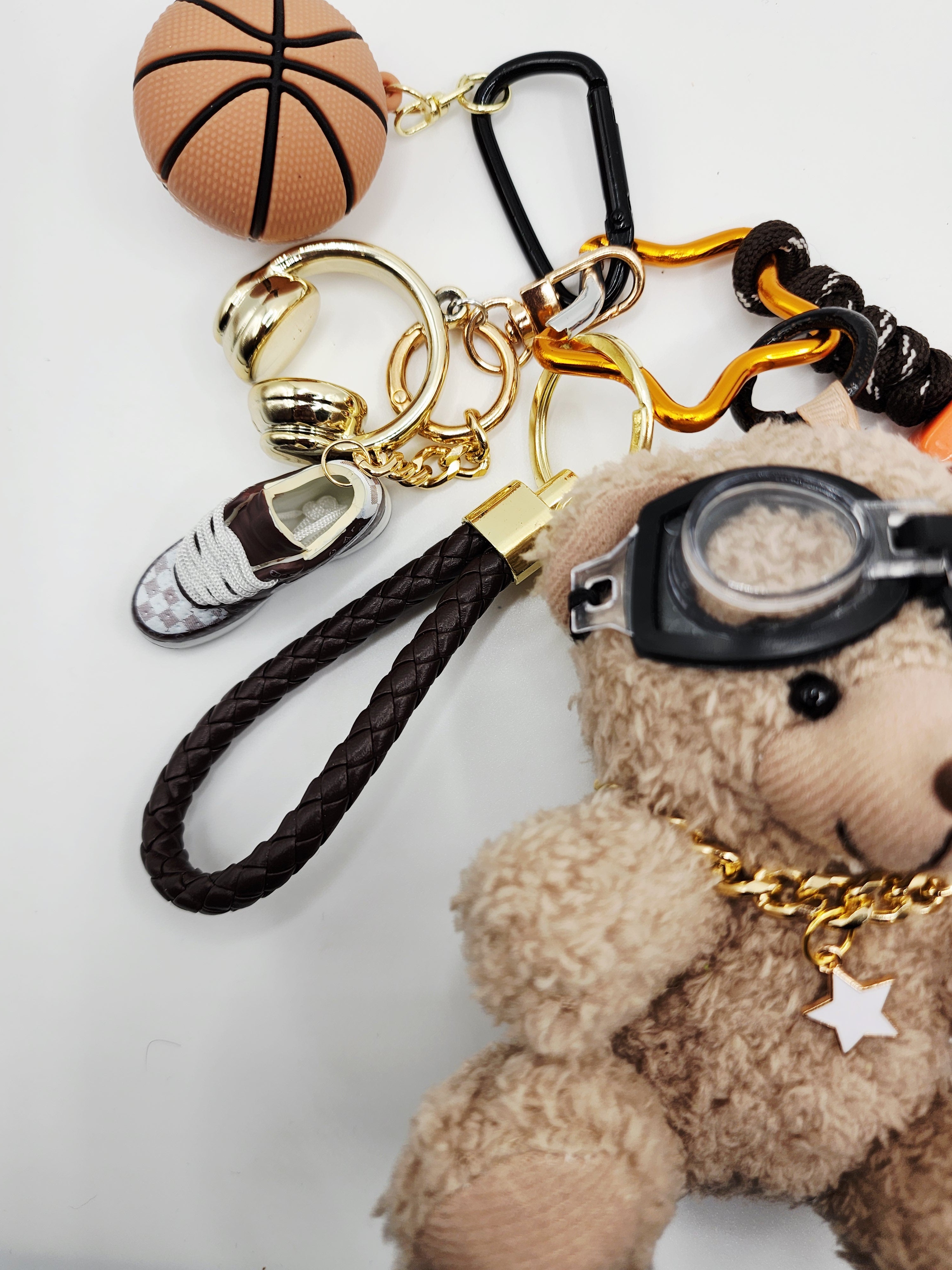 "Hoop Dreams" Aviator Bear Bag Charm Bundle