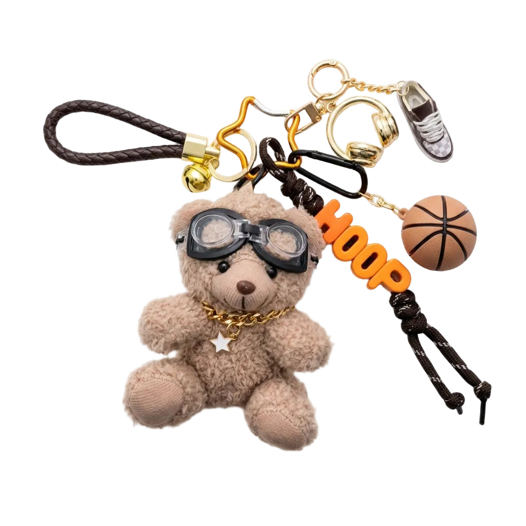 "Hoop Dreams" Aviator Bear Bag Charm Bundle