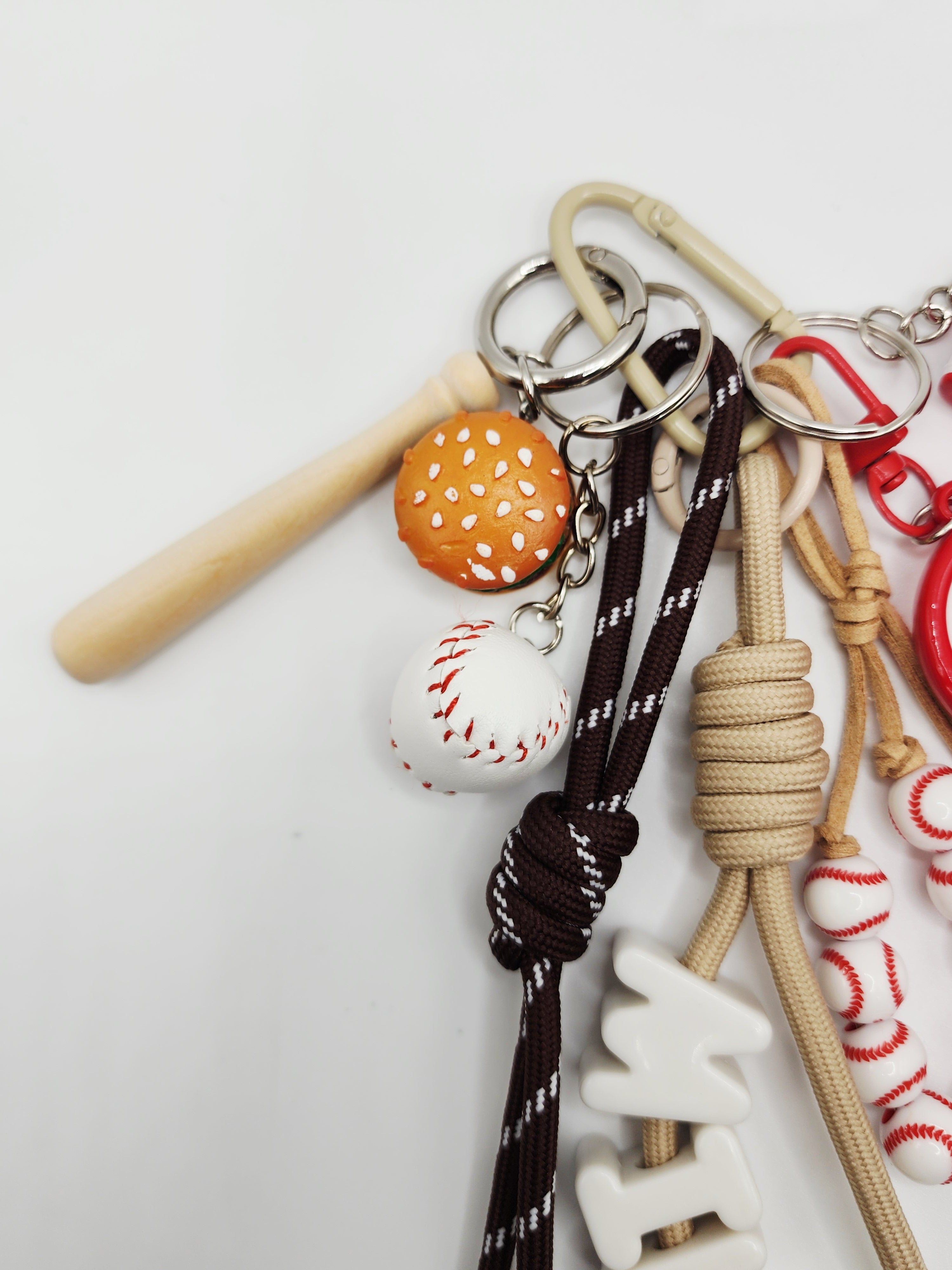 Personalized Baseball Vibe Bag Charm Bundle