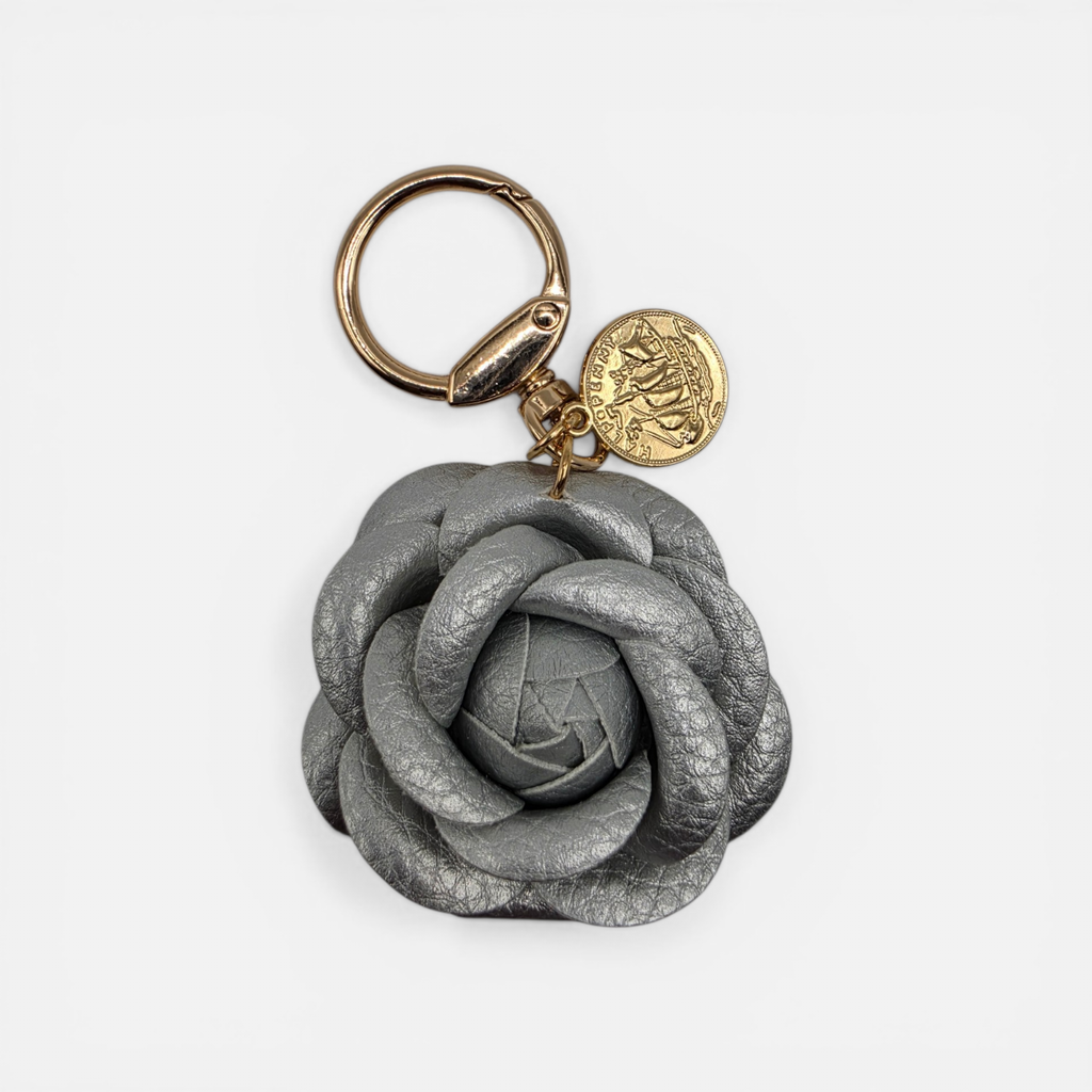 Personalized Leather Bag Charm and Keychain - Multi-Color