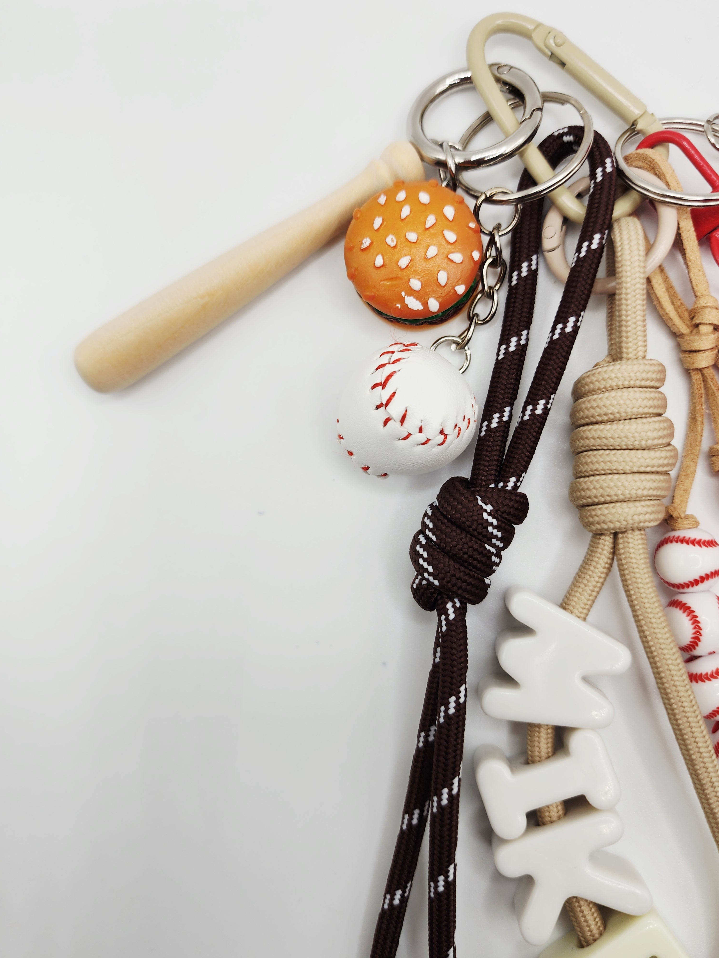 Personalized Baseball Vibe Bag Charm Bundle