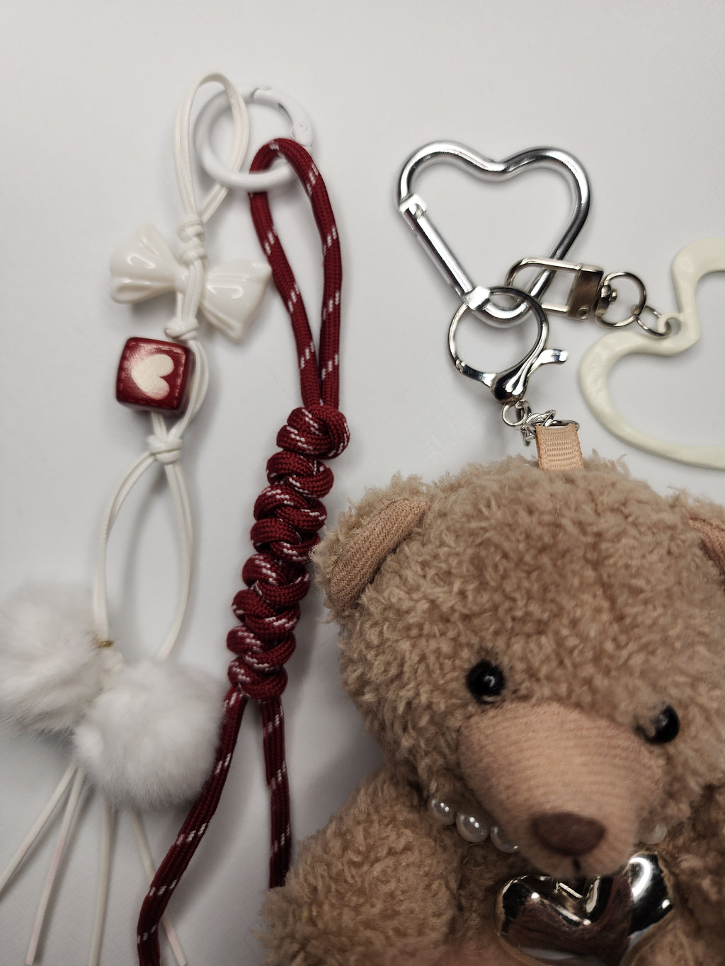 Shaggy Bear Sweetheart Charm & Pearl