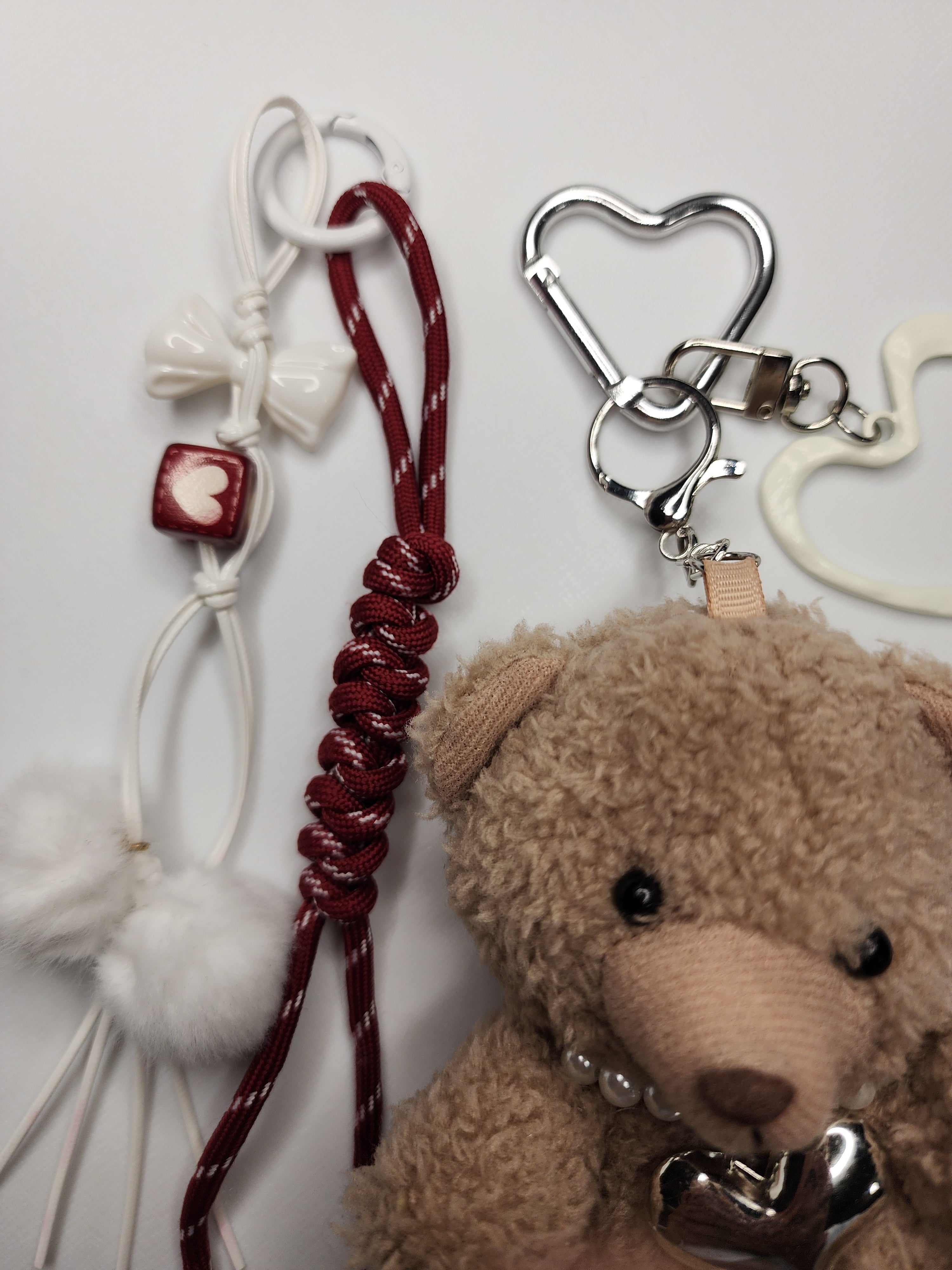 Shaggy Bear Sweetheart Charm & Pearl