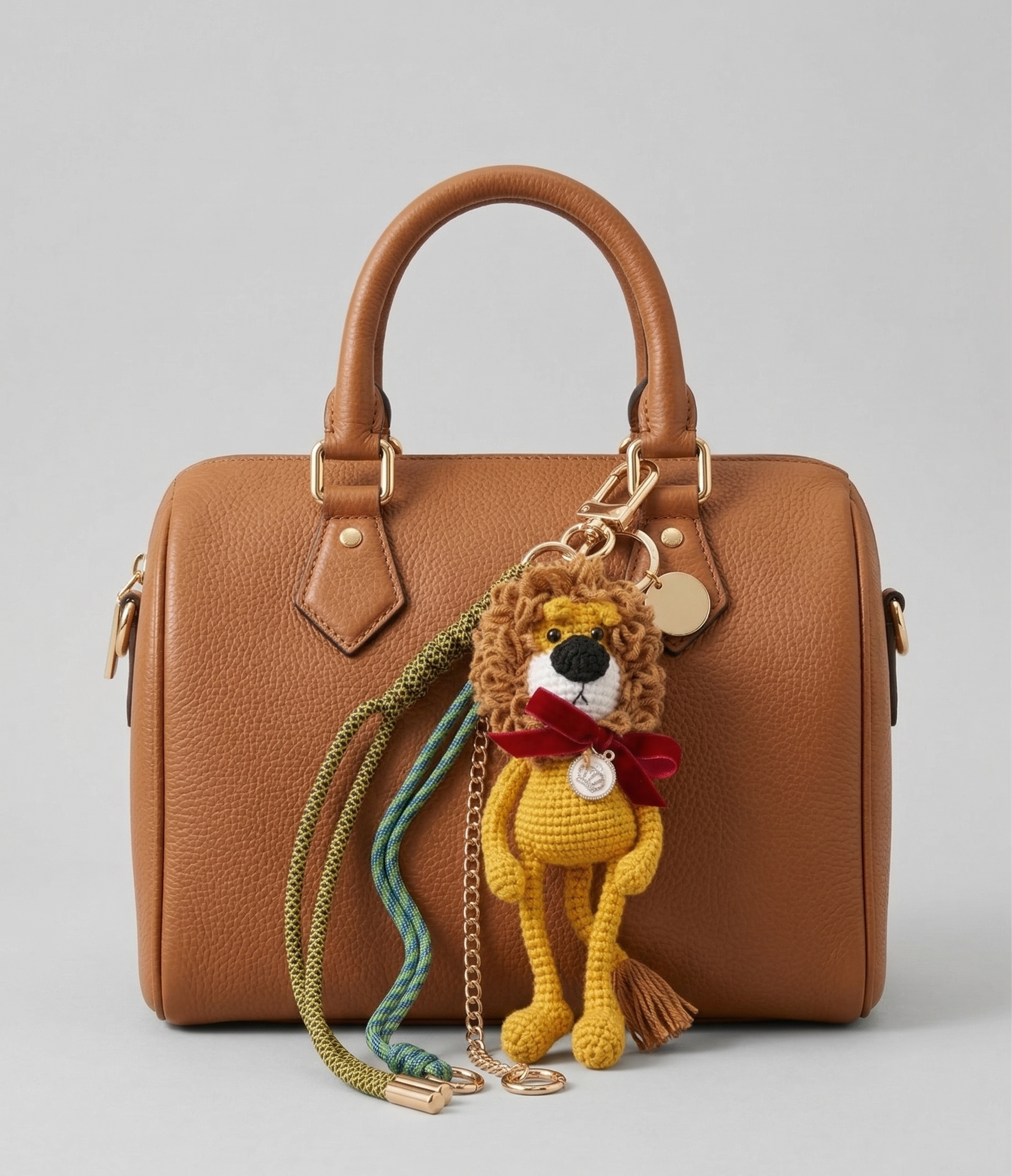 Custom Crochet Lion Bag Charm
