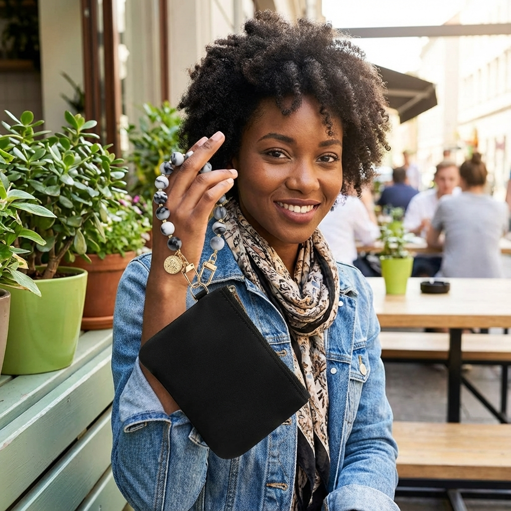 Vivian Luxe Wristlet: Custom Phone & Bag Chain Multi Colors